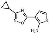 3-(3-cyclopropyl-1,2,4-oxadiazol-5-yl)thiophen-2-amine Struktur