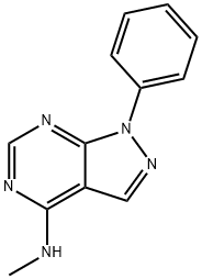 N-methyl-1-phenyl-1H-pyrazolo[3,4-d]pyrimidin-4-amine Struktur