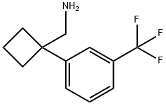 {1-[3-(trifluoromethyl)phenyl]cyclobutyl}methanamine Struktur