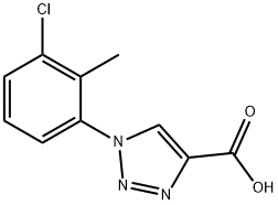 1-(3-chloro-2-methylphenyl)-1H-1,2,3-triazole-4-carboxylic acid Struktur