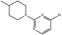 4-Bromo-2-(4-methylpiperidino)pyrimidine Struktur