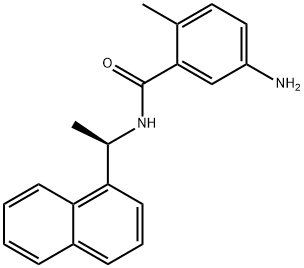 5-Amino-2-methyl-N-(1R-naphthalen-1-yl-ethyl)benzamide Struktur