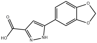 5-(1,3-Benzodioxol-5-yl)-1H-pyrazole-3-carboxylic acid Struktur