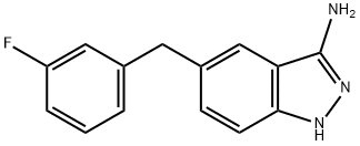 5-(3-氟芐基)-1H-吲唑-3-胺 結(jié)構(gòu)式