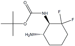 tert-butyl ((1R,6S)-6-amino-2,2-difluorocyclohexyl)carbamate Struktur