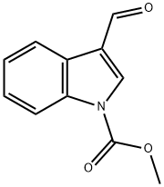 1-methoxycarbonylindole-3-carboxaldehyde Struktur