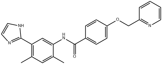 N-[5-(1H-imidazol-2-yl)-2,4-dimethylphenyl]-4-[(pyridin-2-yl)methoxy]benzamide Struktur