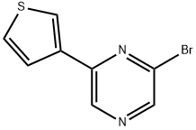 2-Bromo-6-(3-thienyl)pyrazine Struktur