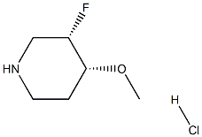 cis-3-fluoro-4-methoxypiperidine hydrochloride Struktur