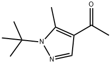 1-[1-(tert-butyl)-5-methyl-1H-pyrazol-4-yl]ethan-1-one Struktur