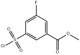 methyl 3-(chlorosulfonyl)-5-fluorobenzoate Struktur