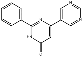 4-Hydroxy-2-phenyl-6-(5-pyrimidyl)pyrimidine Struktur