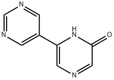 2-Hydroxy-6-(5-pyrimidyl)pyrazine Struktur