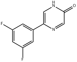 2-Hydroxy-5-(3,5-difluorophenyl)pyrazine Struktur