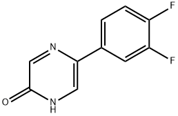 2-Hydroxy-5-(3,4-difluorophenyl)pyrazine Struktur