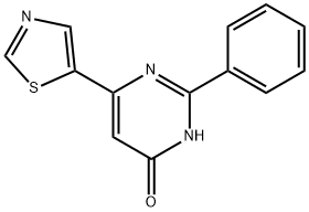 4-Hydroxy-2-phenyl-6-(5-thiazolyl)pyrimidine Struktur