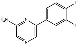 2-Amino-6-(3,4-difluorophenyl)pyrazine Struktur