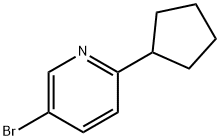 3-Bromo-6-(cyclopentyl)pyridine Struktur