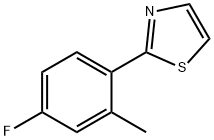 2-(4-Fluoro-2-methylphenyl)thiazole Struktur