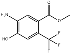 Methyl 5-amino-4-hydroxy-2-(trifluoromethyl)benzoate Struktur