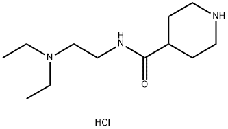 N-[2-(diethylamino)ethyl]piperidine-4-carboxamide hydrochloride Struktur