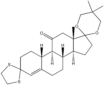 Estr-4-ene-3,11,17-trione 3-(ethylene dithioketal) 17-(2,2-dimethylpropane-1,3-diyl ketal) Struktur