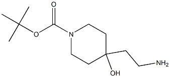 tert-Butyl 4-(2-aminoethyl)-4-hydroxypiperidine-1-carboxylate Struktur