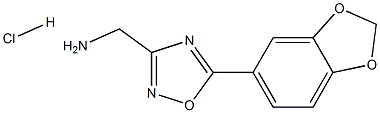 [5-(1,3-benzodioxol-5-yl)-1,2,4-oxadiazol-3-yl]methylamine hydrochloride Struktur