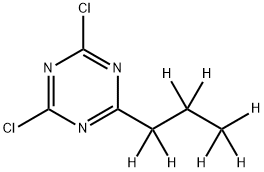 2,4-Dichloro-6-(n-propyl-d7)-1,3,5-triazine Struktur