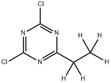 2,4-Dichloro-6-(ethyl-d5)-1,3,5-triazine Struktur