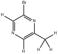 2-Bromo-6-methylpyrazine-d5 Struktur