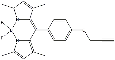 4,4-Difluoro-8(4'-(2-propyn-1-yloxy)phenyl)-1,3,5,7-tetramethyl-4-bora-3a,4a-diaza-s-indacene, 97% Struktur