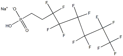 sodium hydrogen (3,3,4,4,5,5,6,6,7,7,8,8,8-tridecafluorooctyl)phosphonate Struktur