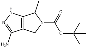 tert-Butyl 3-amino-6-methyl-4,6-dihydropyrrolo[3,4-c]pyrazole-5(1H)-carboxylate Struktur