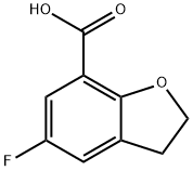 5-fluoro-2,3-dihydrobenzofuran-7-carboxylic acid Struktur