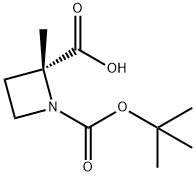 (2R)-1-[(tert-butoxy)carbonyl]-2-methylazetidine-2-carboxylic acid Structure