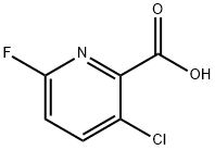 6-fluoro-3-chloro-2-pyridinecarboxylic acid Struktur