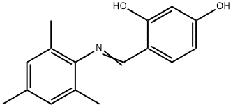 4-[(mesitylimino)methyl]-1,3-benzenediol Struktur