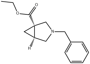 ethyl 3-benzyl-3-azabicyclo[3.1.0]hexane-5-carboxylate Struktur