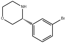 (3R)-3-(3-bromophenyl)morpholine Struktur