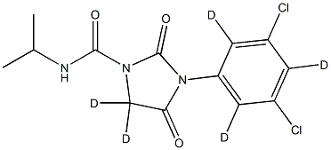 5,5-dideuterio-3-(3,5-dichloro-2,4,6-trideuteriophenyl)-2,4-dioxo-N-propan-2-ylimidazolidine-1-carboxamide, 1215631-57-4, 結(jié)構(gòu)式