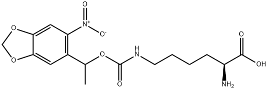 (2S)-2-aMino-6-((1-(6-nitrobenzo[d][1,3]dioxol-5-yl)ethoxy)carbonylaMino)hexanoic acid Struktur