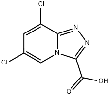 6,8-dichloro-[1,2,4]triazolo[4,3-a]pyridine-3-carboxylic acid Struktur