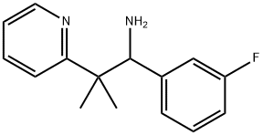 1-(3-fluorophenyl)-2-methyl-2-(pyridin-2-yl)propan-1-amine Struktur