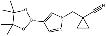 1-[[4-(4,4,5,5-tetramethyl-1,3,2-dioxaborolan-2-yl)-1H-pyrazol-1-yl]methyl]Cyclopropanecarbonitrile Struktur