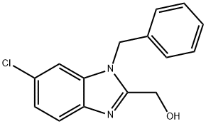 (1-benzyl-6-chloro-1H-1,3-benzodiazol-2-yl)methanol Struktur