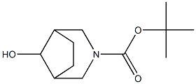 endo-tert-butyl 8-hydroxy-3-azabicyclo[3.2.1]octane-3-carboxylate Struktur