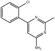 4-amino-6-(2-chlorophenyl)-2-methylpyrimidine Struktur