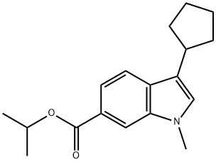 isopropyl 3-cyclopentyl-1-methyl-1H-indole-6-carboxylate Struktur