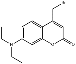 4-(Bromomethyl)-7-(diethylamino)coumarin Struktur